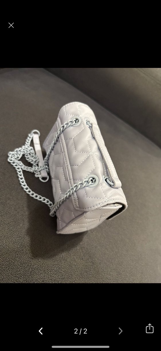 Açık mavi Fermuarlı Kadın El Çantası - Görsel 2