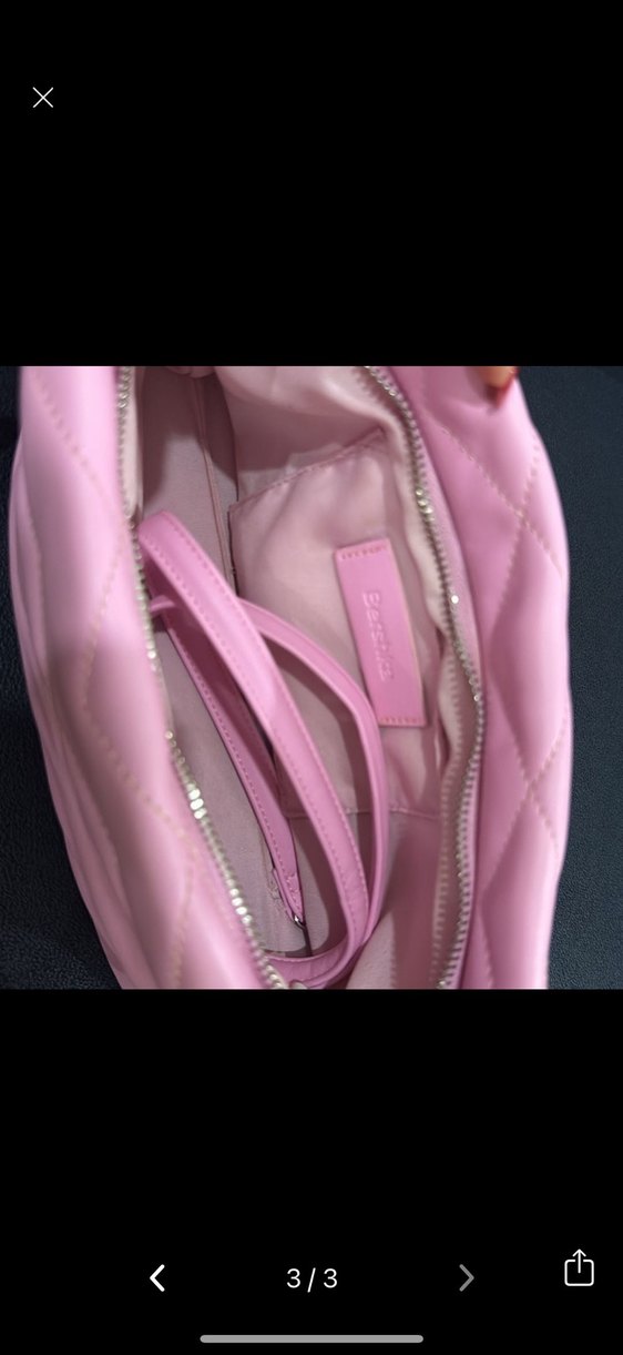 Zincir Detaylı Pembe Kadın Çanta - Görsel 3