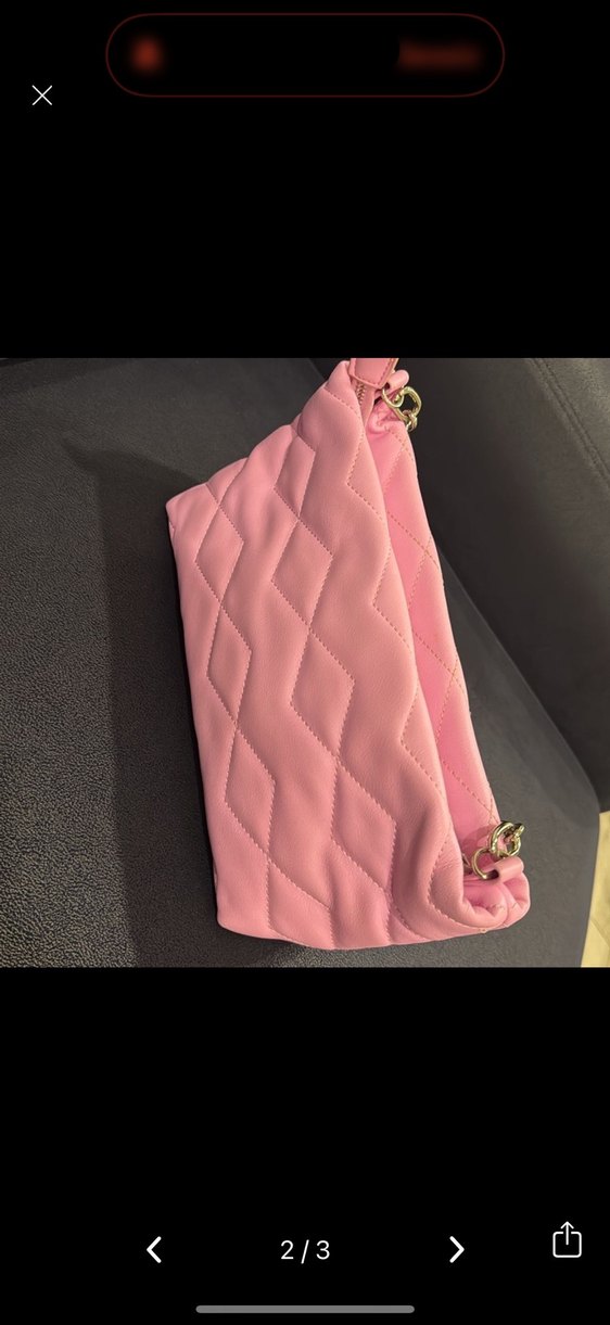 Zincir Detaylı Pembe Kadın Çanta - Görsel 2