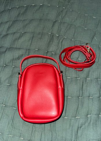 Kırmızı Fermuarlı Kadın Çanta - Görsel 2