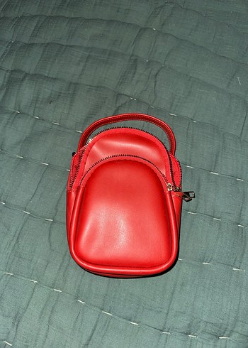 Kırmızı Fermuarlı Kadın Çanta - Görsel 3