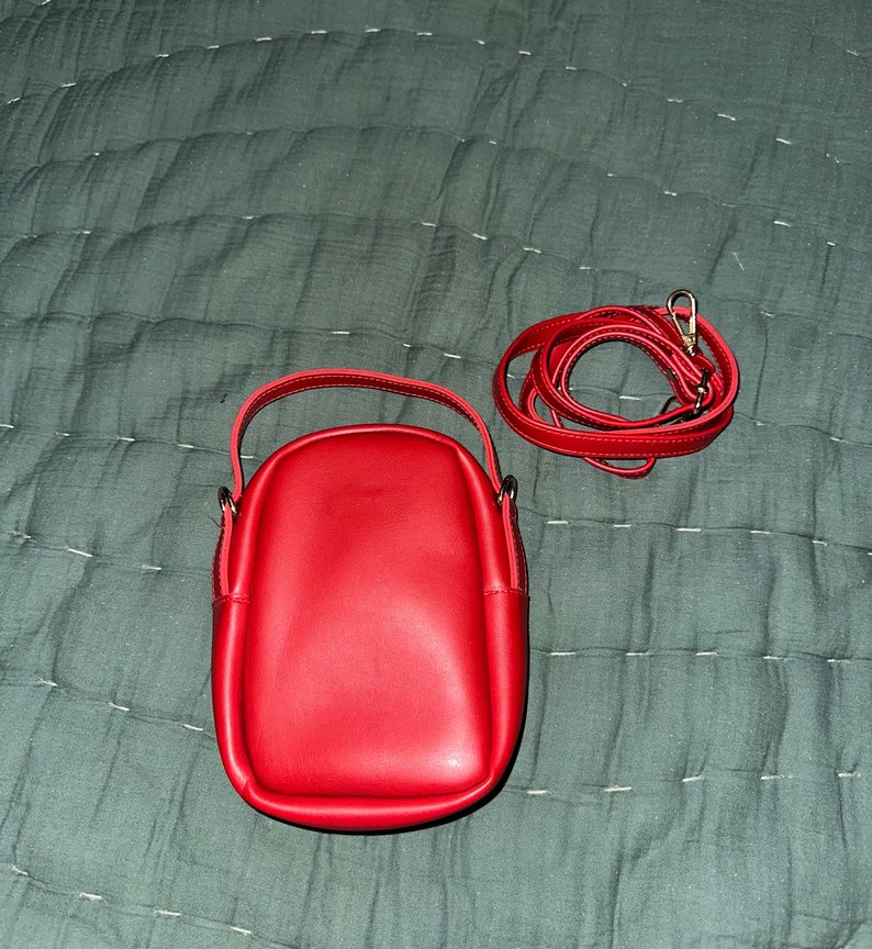 Kırmızı Fermuarlı Kadın Çanta - Görsel 2