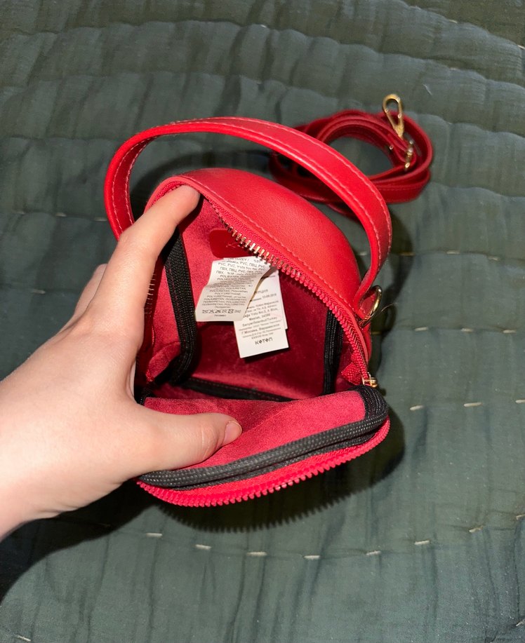Kırmızı Fermuarlı Kadın Çanta - Görsel 5