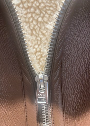 Kahverengi Kürklü Deri Kadın Ceket - Görsel 2