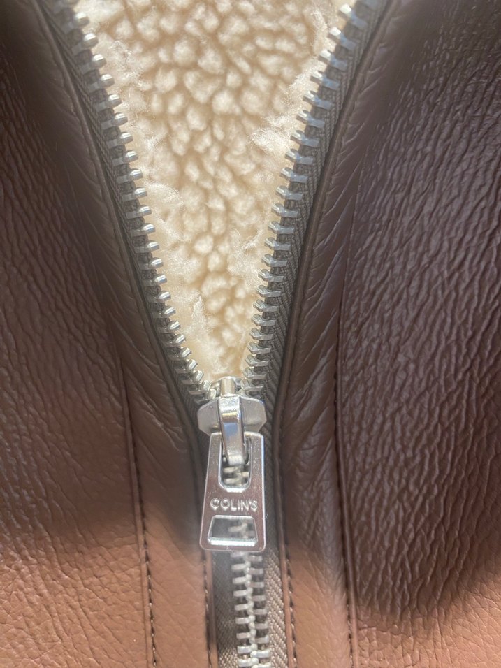 Kahverengi Kürklü Deri Kadın Ceket - Görsel 2