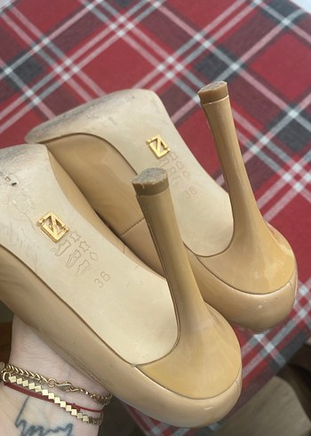 Bej Stiletto Topuklu Kadın Ayakkabı - Görsel 3