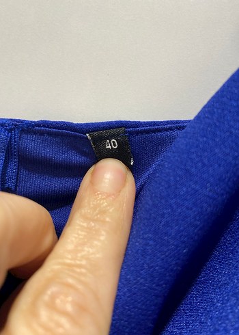 Mavi Mini Elbise, Fırfırlı Askılar - Görsel 3