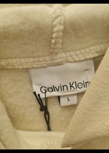 Calvin Klein Calvin Klein Bej kapüşonlu Kadın Sweatshirt
