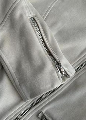 Zara süet biker mont - Görsel 5