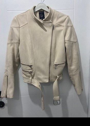 Zara süet biker mont - Görsel 2