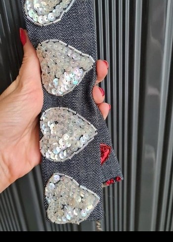 Nakışlı Tasarım Kalpli Kemer - Görsel 5