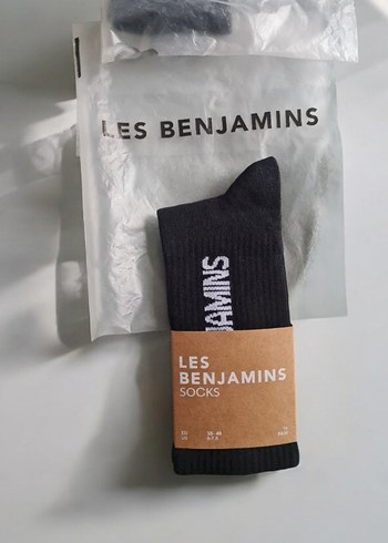 Les Benjamins Siyah Baskılı Çorap - Görsel 7