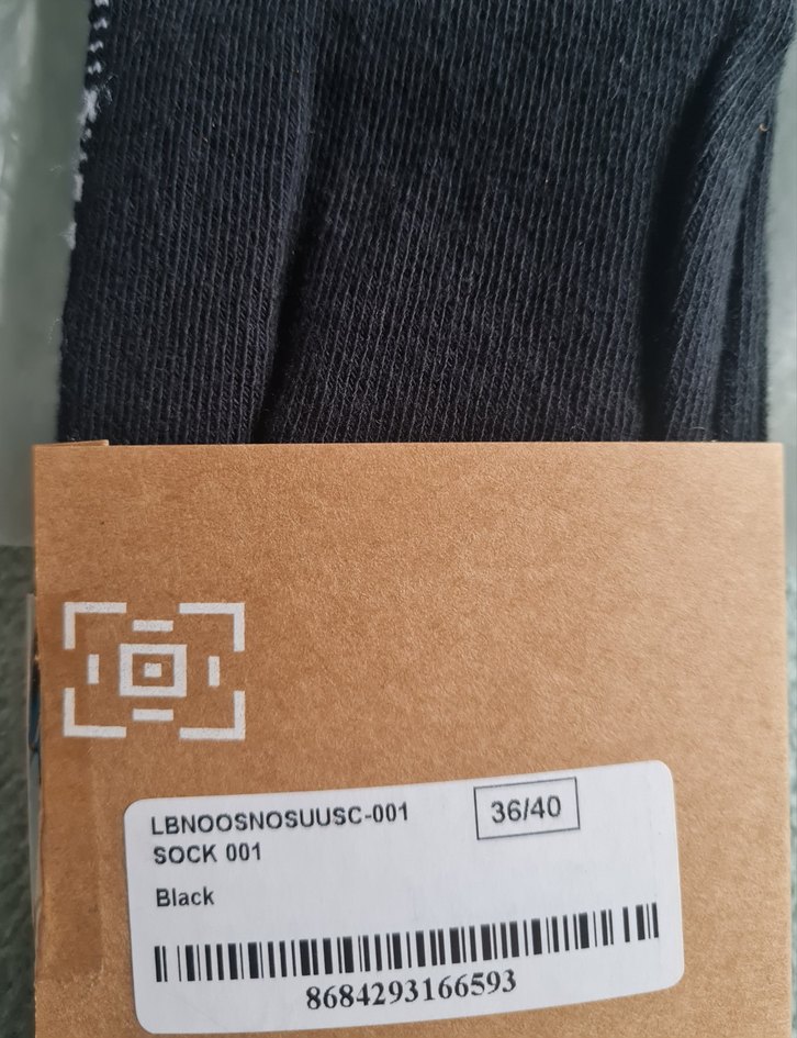 Les Benjamins Siyah Baskılı Çorap - Görsel 5