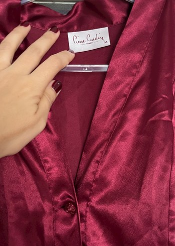 Bordo Dantel Detaylı Kadın Pijama Takımı - Görsel 11