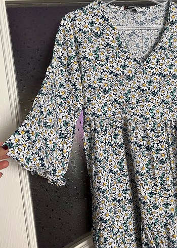 Çiçek Desenli Uzun Bohem Elbise - Görsel 3