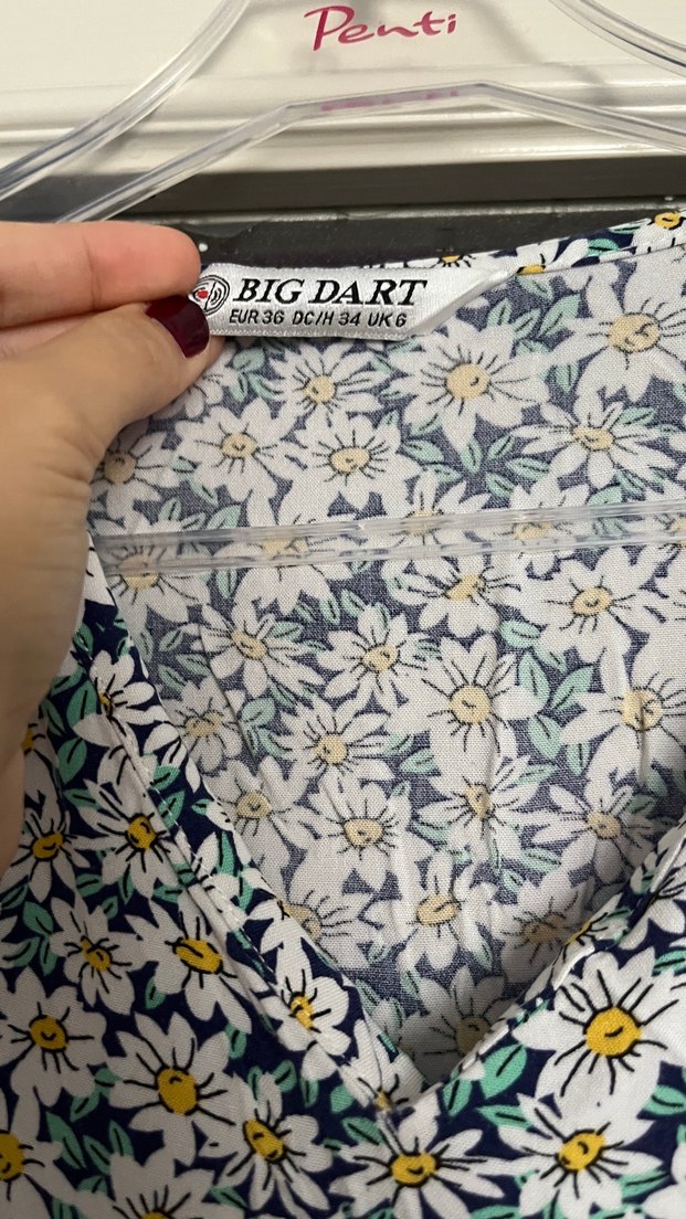 Çiçek Desenli Uzun Bohem Elbise - Görsel 2