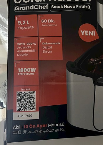 Goldmaster Gri Hava Fritözü - Görsel 3