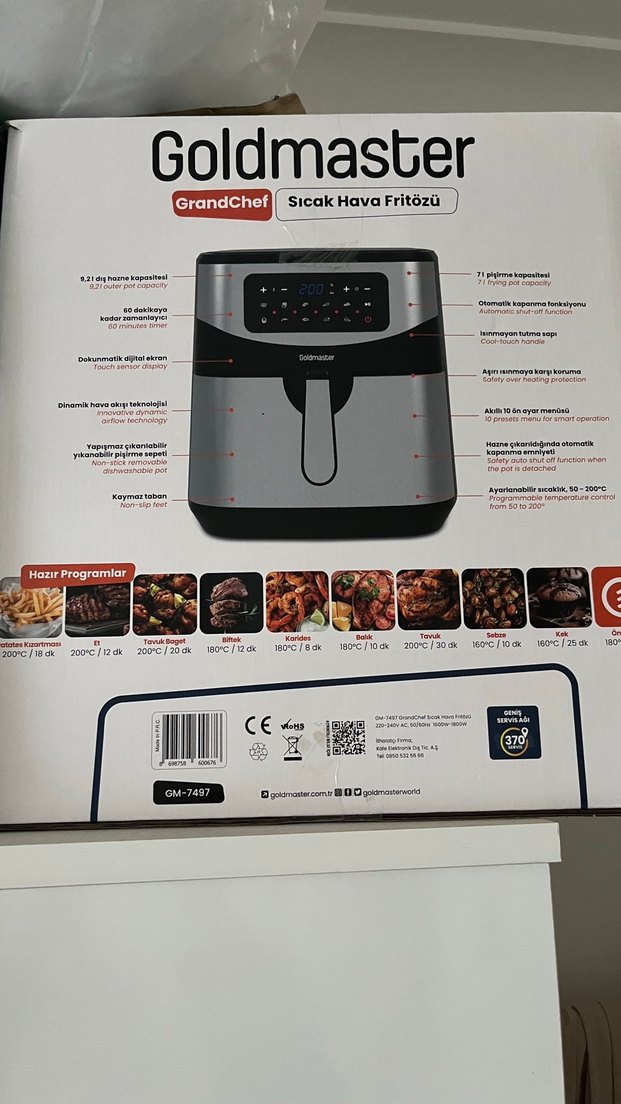 Goldmaster Gri Hava Fritözü - Görsel 4