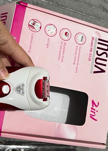 INSUA 2'si 1 Arada Pembe Epilatör - Görsel 2