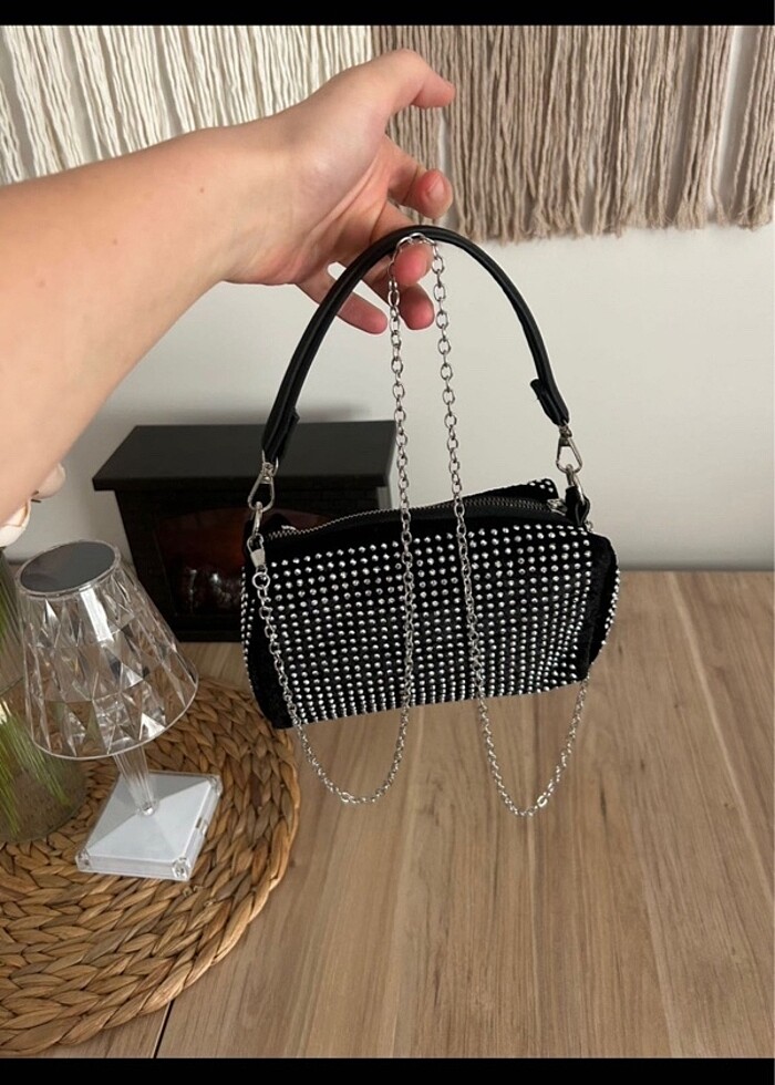 Taşlı kadın çanta - Görsel 2