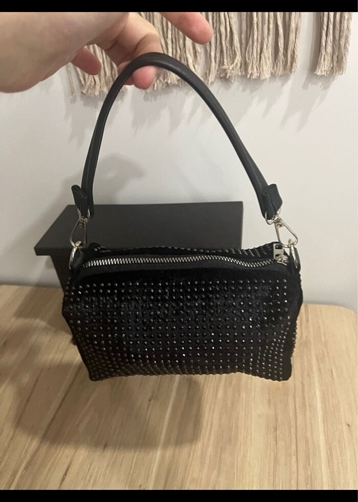 Taşlı kadın çanta - Görsel 4