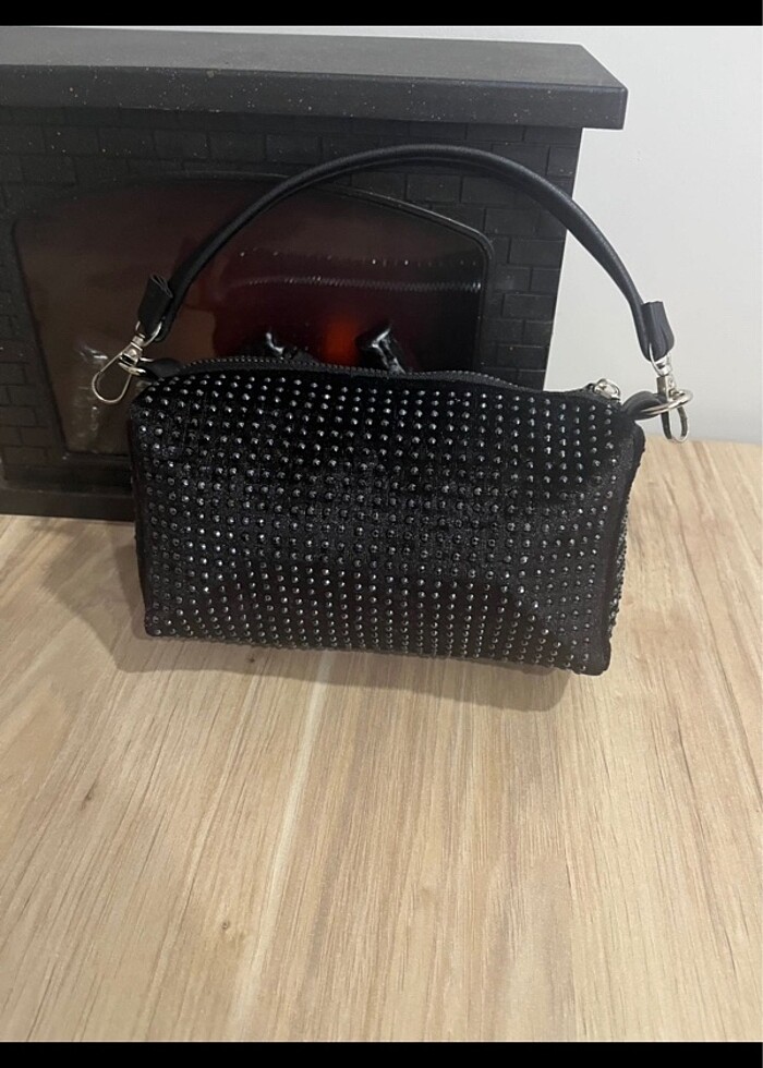 Taşlı kadın çanta - Görsel 5