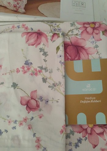 Dalila Pembe Çiçek Desenli Nevresim Takımı - Görsel 2