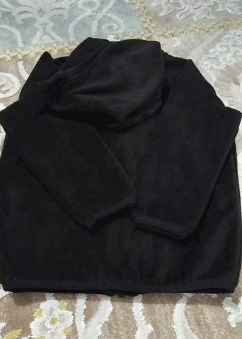 Kapüşonlu Siyah Fermuarlı Erkek Çocuk Sweatshirt - Görsel 2