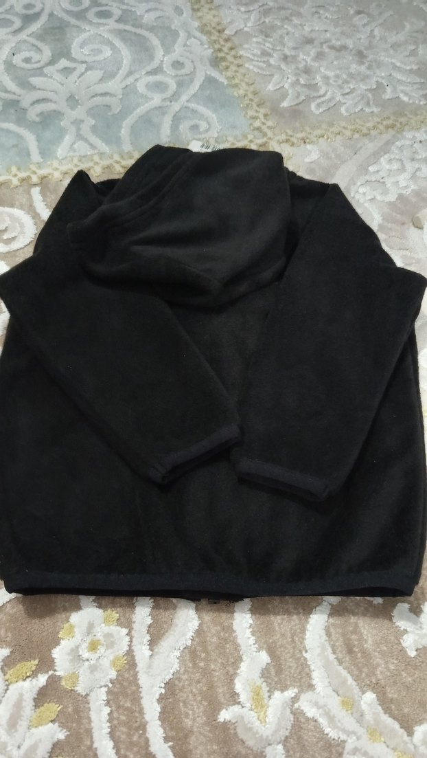 Kapüşonlu Siyah Fermuarlı Erkek Çocuk Sweatshirt - Görsel 2