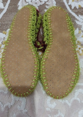 Renkli Örgü Kadın Terlik - Görsel 2