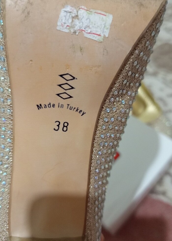 Taşlı topuklu ayakkabı  - Görsel 3