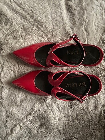 40 Beden kırmızı Renk kırmızı rugan topuklu ayakkabı