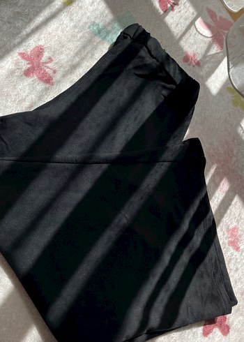 Diğer Siyah Kadın Salaş Drapeli Kumaş Pantolon