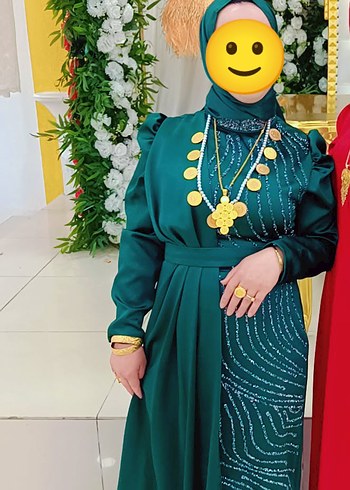 yeşil abiye