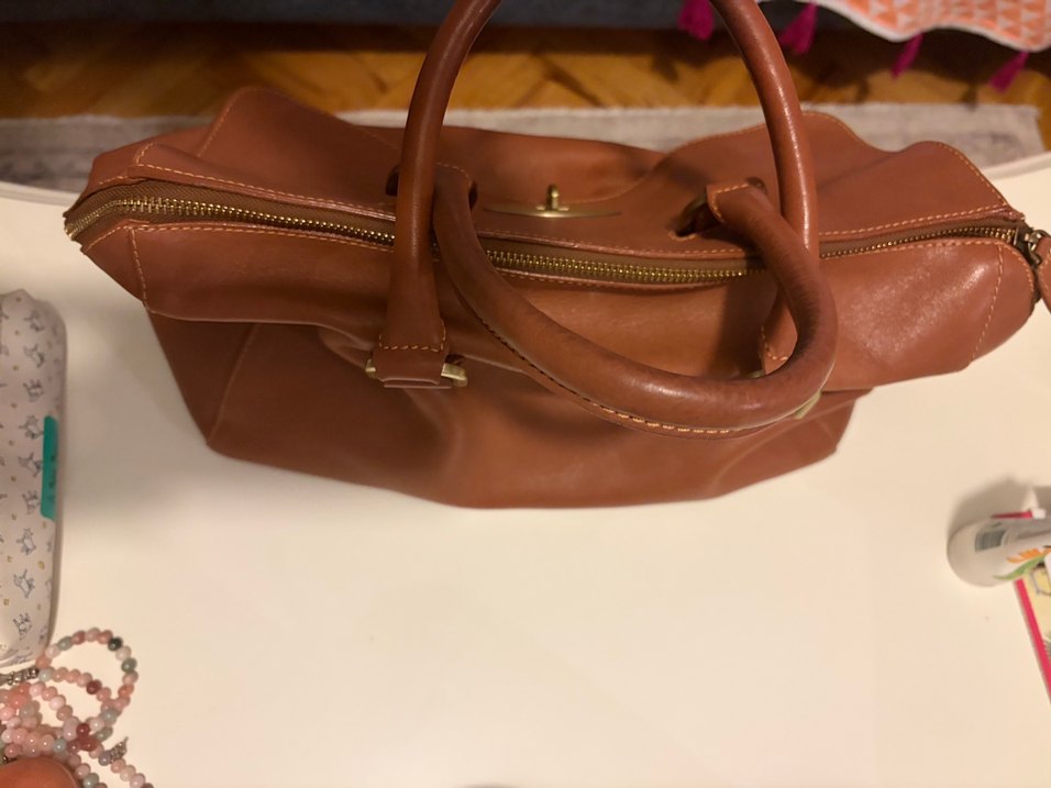 Kahverengi Deri Kadın Çanta - Görsel 2