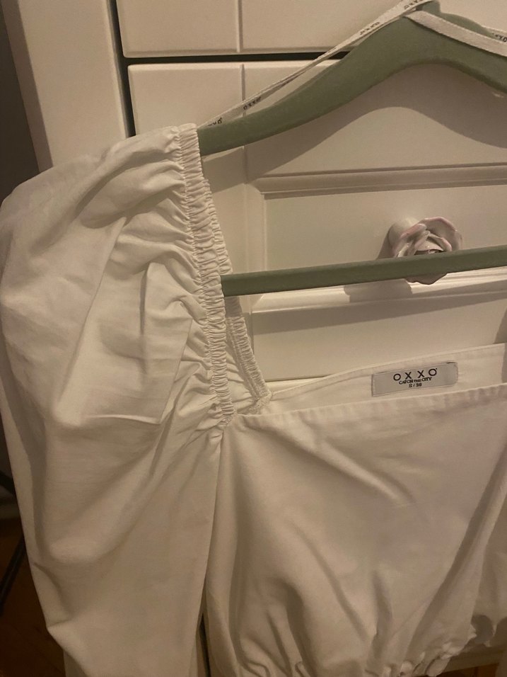 Uzun Kollu Beyaz Keten Bohem Bluz - Görsel 2