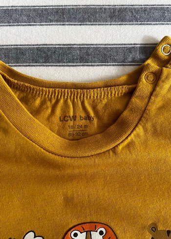 Sarı Baskılı Pamuklu Bebek Erkek Takımı - Görsel 3