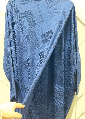 Desenli koyu Mavi Tunik - Görsel 2