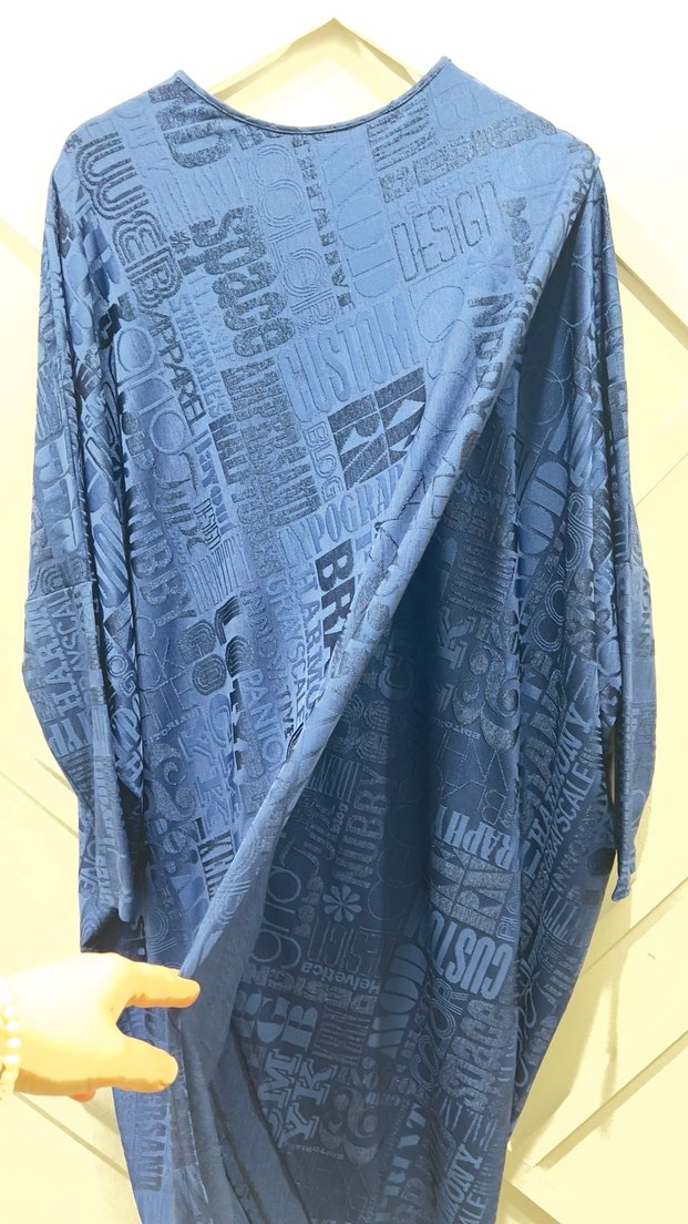 Desenli koyu Mavi Tunik - Görsel 2