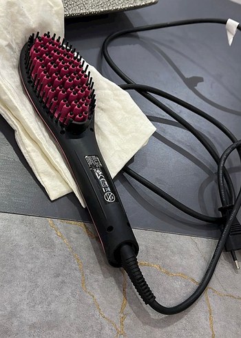 Mor Elektrikli Saç Düzleştirici Fırça - Görsel 2