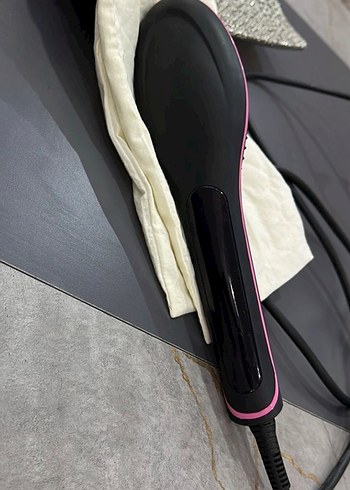 Mor Elektrikli Saç Düzleştirici Fırça - Görsel 3