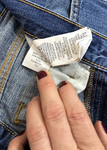 Tommy Hilfiger Düğmeli Lacivert Erkek Kot Pantolon - Görsel 6