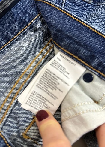 Tommy Hilfiger Düğmeli Lacivert Erkek Kot Pantolon - Görsel 5