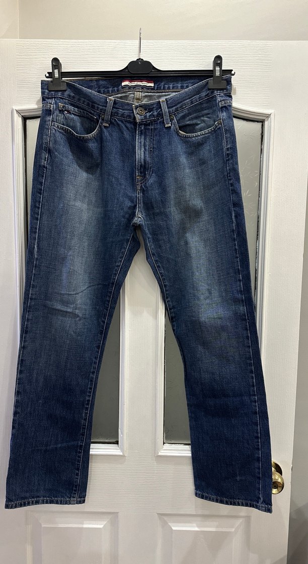 Tommy Hilfiger Düğmeli Lacivert Erkek Kot Pantolon - Görsel 2