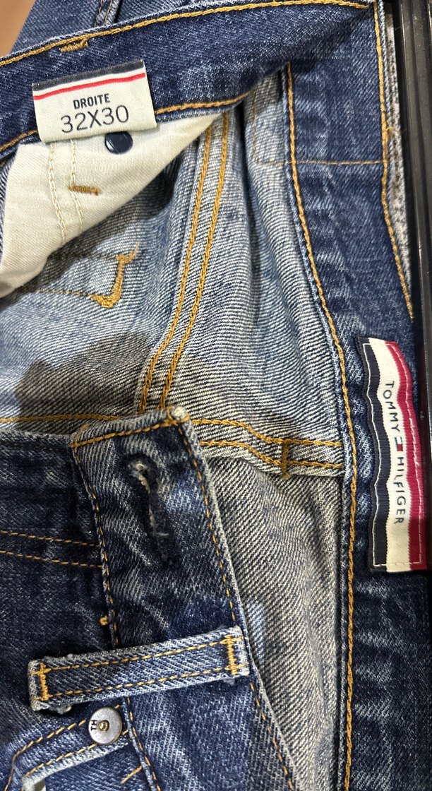 Tommy Hilfiger Düğmeli Lacivert Erkek Kot Pantolon - Görsel 4