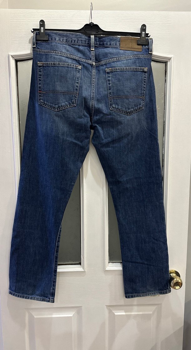 Tommy Hilfiger Düğmeli Lacivert Erkek Kot Pantolon - Görsel 3