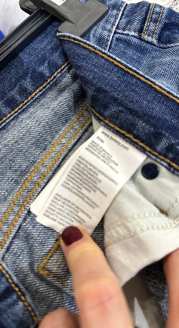 Tommy Hilfiger Düğmeli Lacivert Erkek Kot Pantolon - Görsel 5