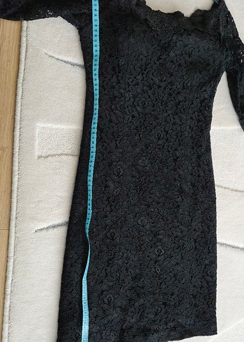siyah i Dantelli Kadın Elbise yenidir - Görsel 5