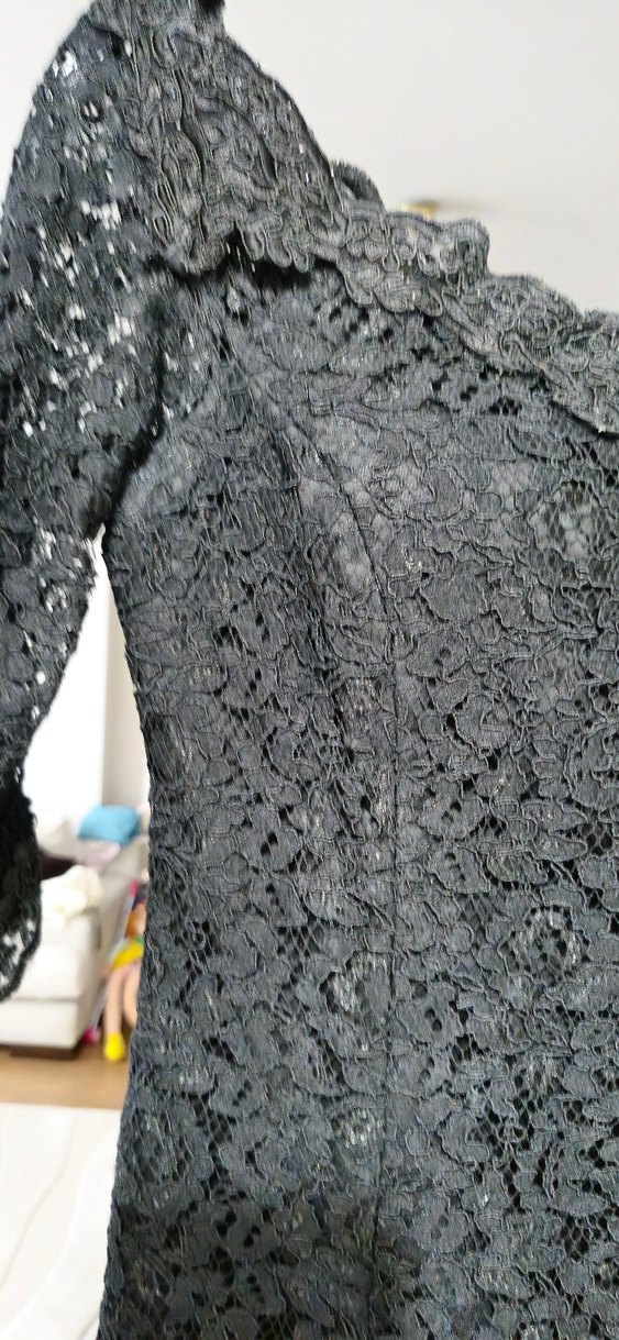 siyah i Dantelli Kadın Elbise yenidir - Görsel 2