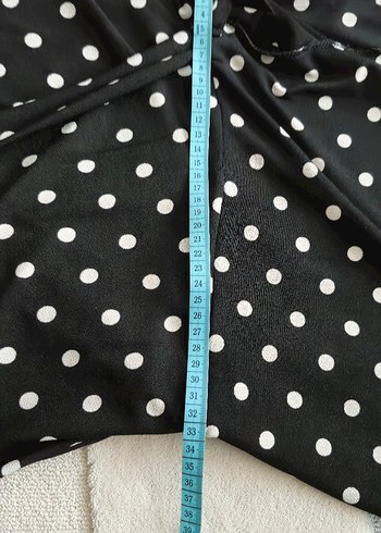 siyah Puantiyeli Uzun Kollu Günlük Elbise - Görsel 6